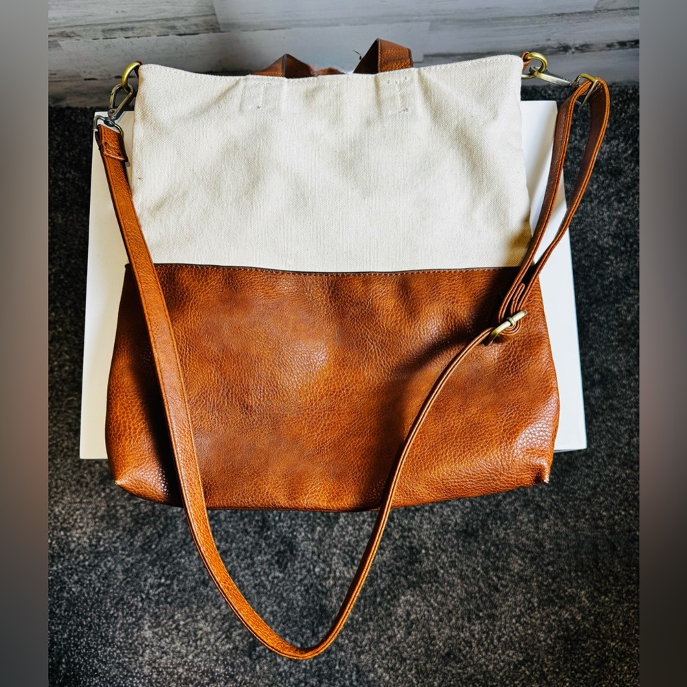 Free People Crossbody Purse & Satchel Purse Vegan Leather With Detachable Strap - Picture 3 of 12